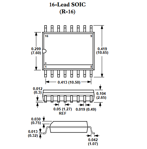 ADM699AR Outline Dimensions
