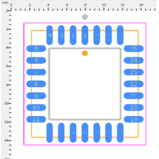 GAL20V8B-15LJN Footprint