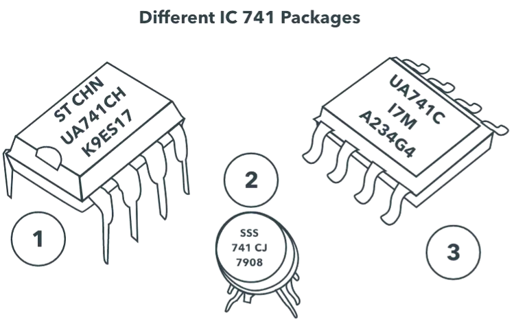 DIFFERENT IC 741 PACKAGES