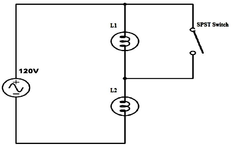 SPST Switch Circuit to Control Lamps
