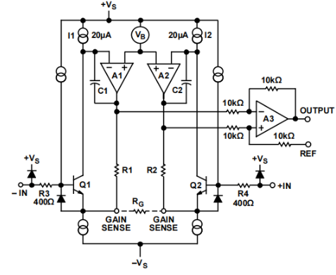 AD620 Simplified Schematic