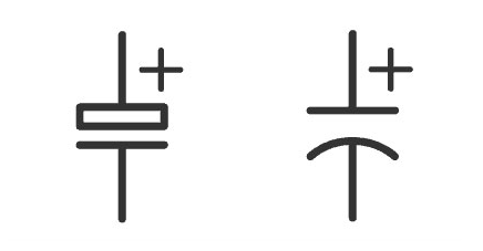 Polarized Capacitor Symbol