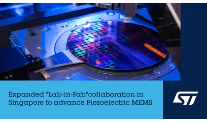 Stmicroelectronics tillkännager utvidgningen av "Lab-in-Fab" -samarbetsprogrammet i Singapore för att främja piezoelektriska Mems-tekniker
